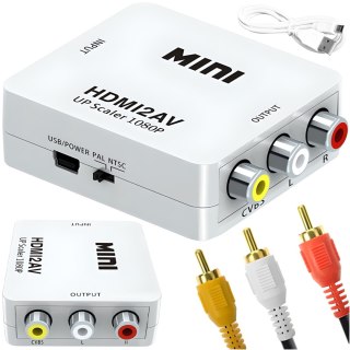 Adapter konwerter RCA AV CINCH - HDMI Full HD 5 V