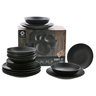 KOMPLET OBIADOWY BLACK LONDON DLA 6 OSÓB 18 ELEM.