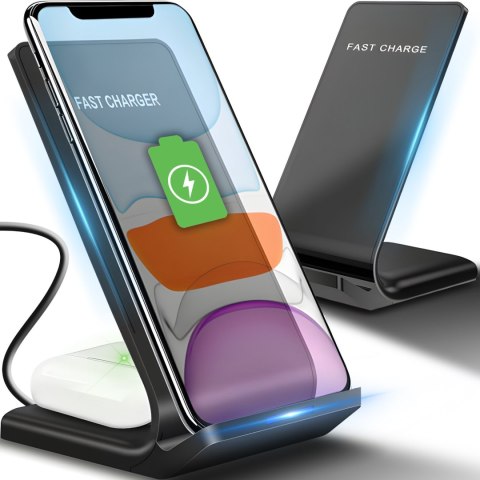 Ładowarka indukcyjna bezprzewodowa do smartfona z podstawką Qi 10 W