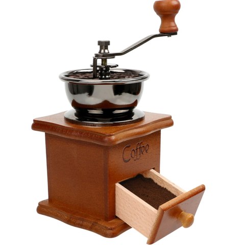 Młynek do mielenia kawy pieprzu drewniany tradycyjny