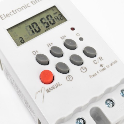 Programator włącznik czasowy timer na szynę 30 programów LCD