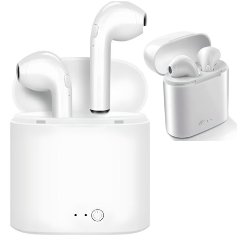 Słuchawki bezprzewodowe z funkcją powerbanku BT i7s - białe