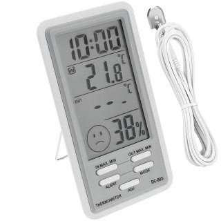 Stacja pogody termometr higrometr zegar z sondą