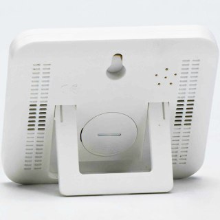 Termometr higrometr pokojowy stojący z zegarkiem budzikiem LCD