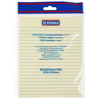 Karteczki Donau 203x150mm w linie żółte (50)