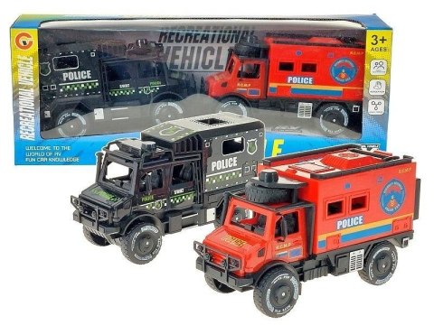 Radiowóz i wóz strażacki transportowe 2szt