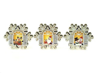 Ozdoba świąteczna drewniana ze światłem MIX