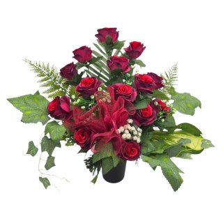 Zestaw stroiki na cmentarz grób bukiet serce na wszystkich świętych