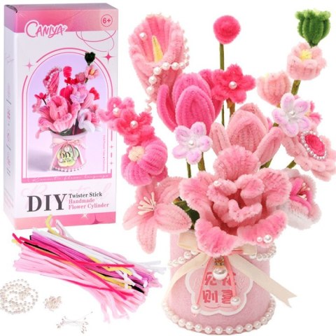 Zestaw kreatywny DIY Stwórz materiałowe KWIATY w wazonie Flowerbox ZA5866