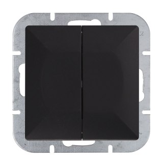 PERŁA ŁĄCZNIK PODWÓJNY P/T CZARNY MAT