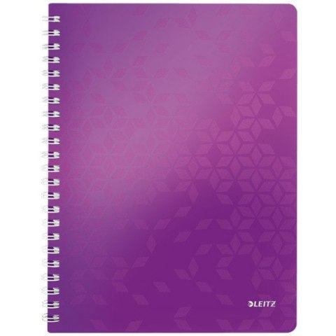 KOŁONOTATNIK LEITZ WOW A4/80K KRATKA FIOLETOWY