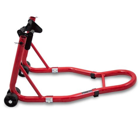 Stojaki motocyklowe na przód i tył czerwone stalowe 250 kg regulowane