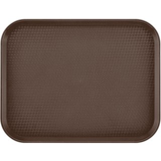 Taca antypoślizgowa do serwowania z polipropylenu 355 x 457 mm - brązowa