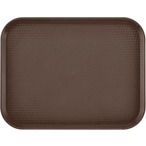 Taca antypoślizgowa do serwowania z polipropylenu 355 x 457 mm - brązowa