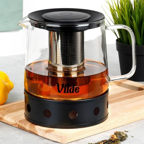 DZBANEK SZKLANY ZAPARZACZ Z SITKIEM I PODGRZEWACZEM 1,5L 259724