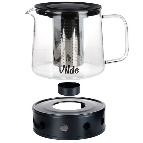 DZBANEK SZKLANY ZAPARZACZ Z SITKIEM I PODGRZEWACZEM 1,5L 259724