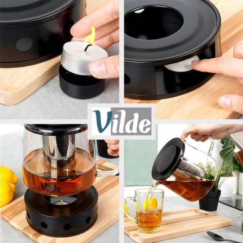 DZBANEK SZKLANY ZAPARZACZ Z SITKIEM I PODGRZEWACZEM 1,5L 259724