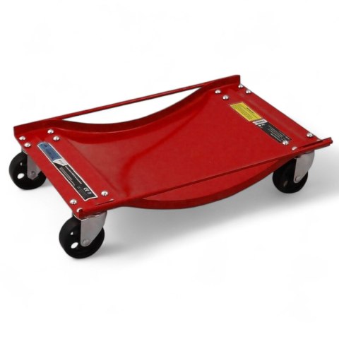 Wózki Manewrowe 450 kg 4 Sztuki Czerwone Rolki Transportowe do Samochodów