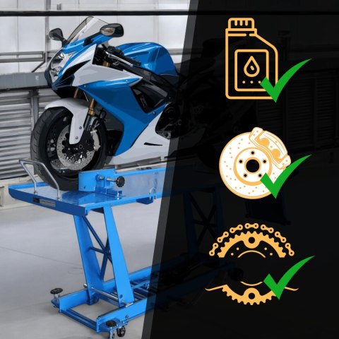 Podnośnik motocyklowy hydrauliczny udźwig do 460 kg Regulowany 18-78 cm