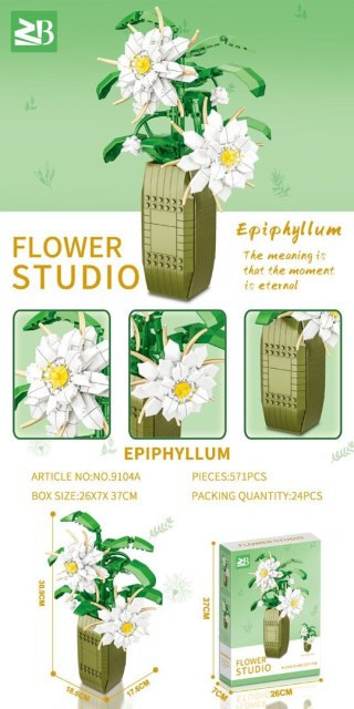 Zestaw Klocków Kwiaty Białe 571el.