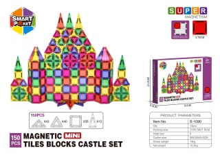 Zestaw Kolorowych Klocków Magnetycznych 150el.