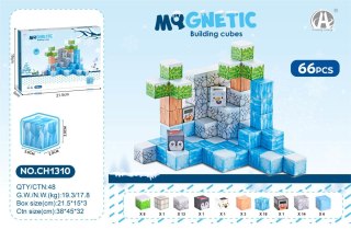 Zestaw Kostek, Klocków Magnetycznych 66el.