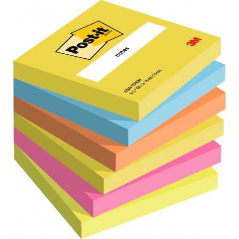Karteczki Post-it 76x76mm (654-TFEN) 5 kolorów (6x100)