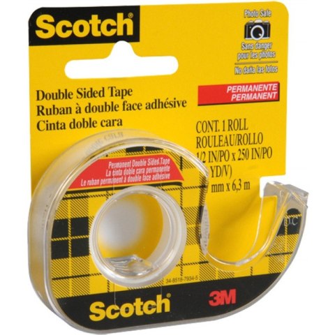 TAŚMA DWUSTRONNA SCOTCH 12mm/6.3m + PODAJNIK