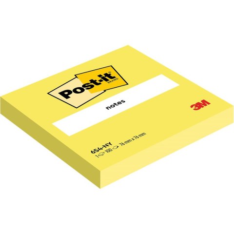 Karteczki Post-it 76x76mm (654-NY) jaskrawożółte (100)