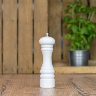 Młynek ręczny, drewniany 18cm biały