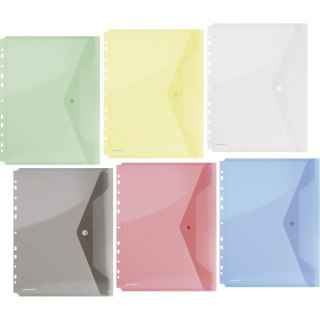 TECZKA KOPERTOWA DONAU PP A4 Z ZATRZASKIEM I EUROPERFORACJĽ NIEBIESKA TRANSPARENTNA