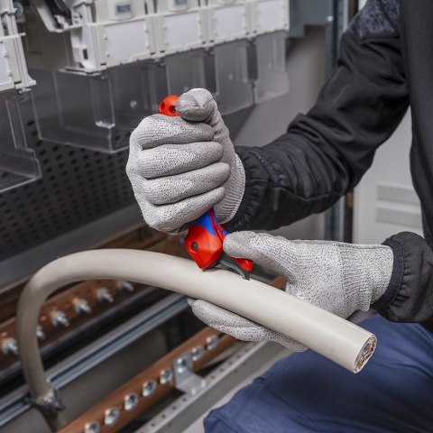 NÓŻ DO ŚCIĄGANIA IZOLACJI ZE STOPKA PROWADZĄCĄ