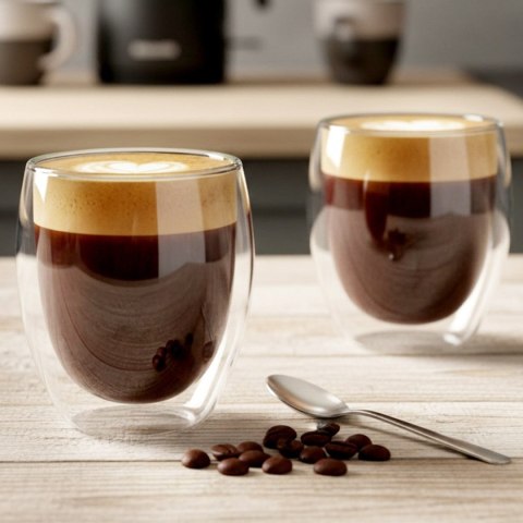SZKLANKI TERMICZNE 2szt. 370ml Z PODWÓJNĄ SCIANKĄ DO KAWY HERBATY 139820