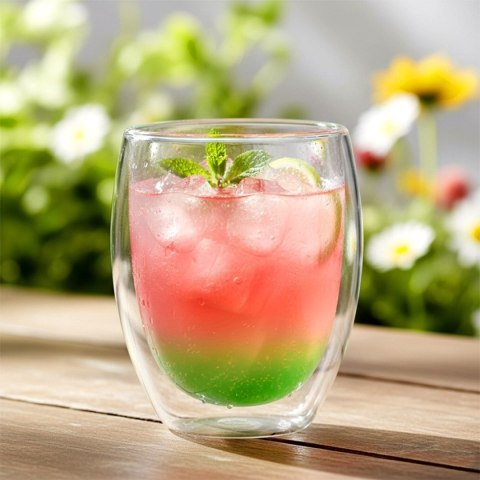 SZKLANKI TERMICZNE 2szt. 370ml Z PODWÓJNĄ SCIANKĄ DO KAWY HERBATY 139820