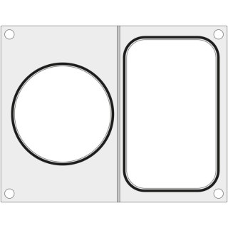 Matryca do zgrzewarki Hendi na tackę bez podziału 178x113 mm + pojemnik śr. 115 mm - Hendi 805657