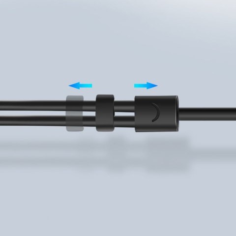 Przejściówka rozdzielacz AUX 3.5 mm mini jack na mikrofon i słuchawki czarny