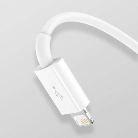 3w1 Kabel przewód Superior Series USB-A - USB-C / Lightning / micro USB 3.5A 1m - biały