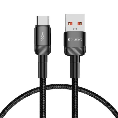 Kabel przewód USB-C - USB-A 100W 5A 0.5m - czarny