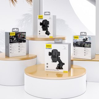 Uchwyt samochodowy na smartfona F2N+ z przyssawką grawitacyjny 360 stopni - czarny