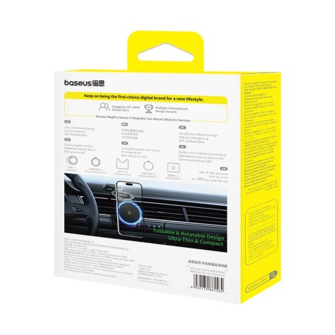 Uchwyt samochodowy na telefon MagPro II z MagSafe na deskę rodzielczą - czarny