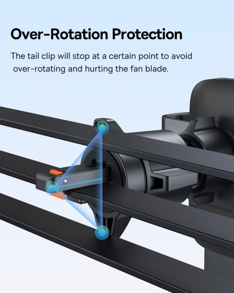 Uchwyt samochodowy na telefon grawitacyjny na kratkę nawiewu Metal Age 3 - czarny