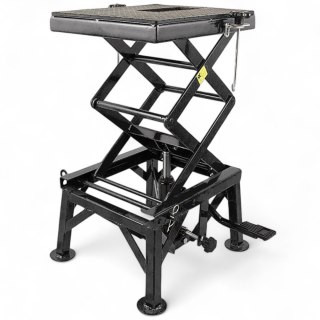 Podnośnik Hydrauliczny Motocyklowy 135 kg 35-87 cm z Gumowaną Platformą