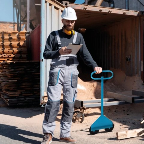 Uchwyt transportowy do płyt 100 kg z podwójnym kołem do Gipsu OSB MDF