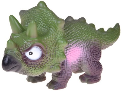 Interaktywny gumowy dinozaur triceratops figurka z dźwiękiem RYCZY ZA5726