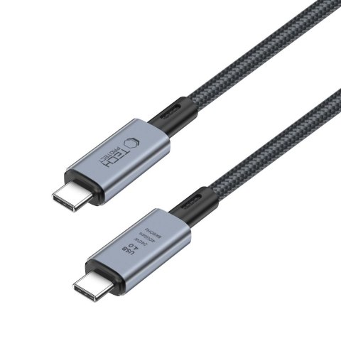 Kabel przewód szybki USB-C 4.0 PD 240W 8K 40Gbps 1m - szary