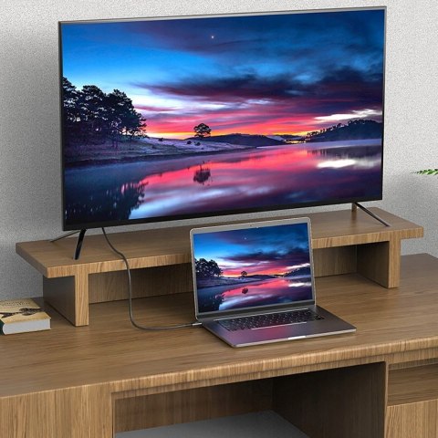 Kabel przewód szybki USB-C 4.0 PD 240W 8K 40Gbps 1m - szary