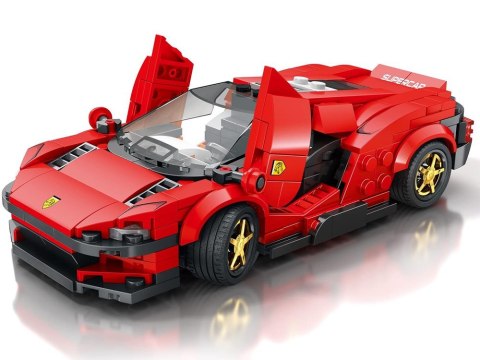 Klocki techniczne Futurystyczne auto CZERWONE drzwi unoszone 275-ele ZA5794