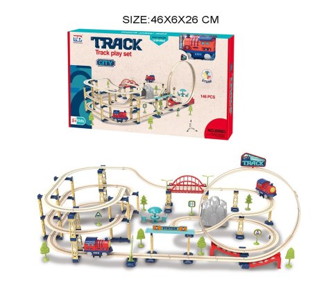 MEGA Zestaw Tor dla Pociągów 146el. + Akcesoria