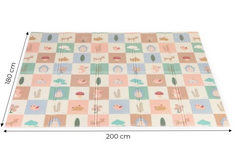 Mata piankowa dla dzieci 200x180 cm edukacyjna dwustronna składana + torba IPLAY