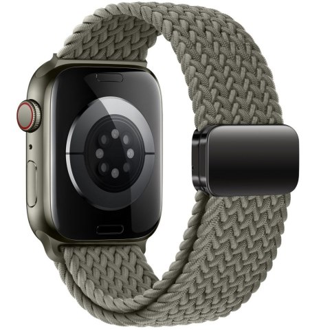 Pasek do Apple Watch 4 / 5 / 6 / 7 / 8 / 9 / SE / Ultra 1 / 2 (42 / 44 / 45 / 49 mm) Nylonmag - zielony